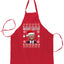 Ugly Ugly Christmas Merry Easter  Ugly Christmas Sweater Ugly Christmas Butcher Graphic Apron for Kitchen BBQ Grilling Cooking