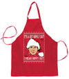 Clark Grizwald It's A Bit Nipply Out  Ugly Christmas Sweater Ugly Christmas Butcher Graphic Apron for Kitchen BBQ Grilling Cooking