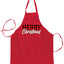 Merry Christmas Buffalo Plaid  Ugly Christmas Sweater Ugly Christmas Butcher Graphic Apron for Kitchen BBQ Grilling Cooking