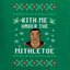 Kith Me Under The Mithletoe Ugly Christmas Sweater Sweatshirt Bundle with Micropolar Fleece Pants